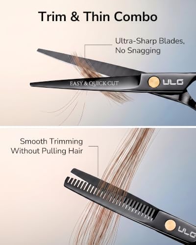 ULG Hair Cutting Scissors Set, 8 PCS Professional Stainless Steel - Image 2
