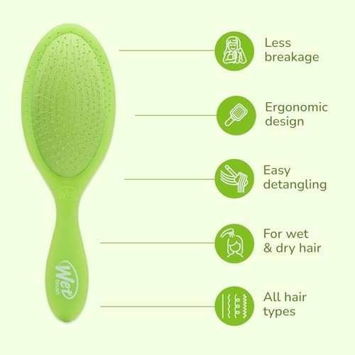Wet Brush Original Detangler, Lime-a-rita (Summer Quencher), Ultra-Soft IntelliFlex Bristles Glide Through Tangles, Detangling Hair Brush (Wet & Dry), Women & Men, Limited Edition - Image 4