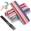 Flexible Hair Curlers to Sleep in, 30PCS Flexi Rods (9.45" and 5 Sizes 0.39"-0.78"), No Heat Heatless Curling Set for Short Medium Long Hair by AIDUCHO