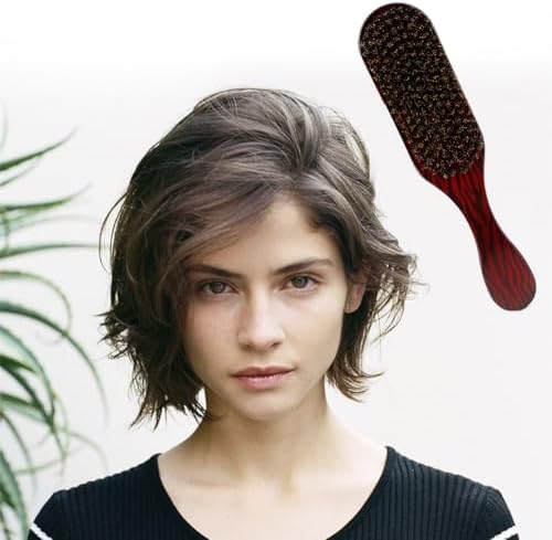 Joyzan Boar Bristle Hair Brush, Medium Firmness Natural Wave Bristles Comb - Image 2