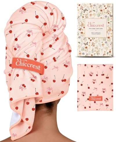 Ultra Absorbent XL Microfiber Hair Towel Wrap for Women & Girls by chiccrest