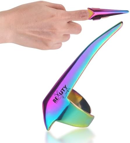 Pro Hair Parting & Sectioning Rings-Stainless Steel Finger Braiding Pick Tool for Precise Hair Styling and Extension Installations (1 PC Rainbow) - Image 7