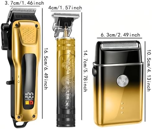 3-in-1 Cordless Hair Clippers for Men, Beard Trimmer & Foil Shaver - Image 6