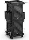 Hair Cart Organizer with Wheels 6 Drawers, Locking Salon Rolling Cart Utility Caddy for Hair Stylist Barber, Mobile Tattoo Hairdresser Storage Station Hairstylist Trolley Hot Tools Holder by mefeir