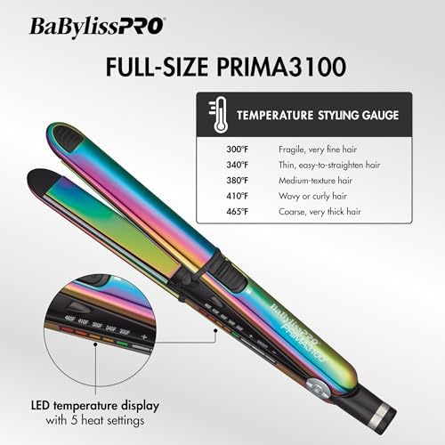 BaBylissPRO Nano Titanium Prima Ionic Hair Straightener – Professional Flat Iron & Curling Iron in One for Stylists, Pro Styling Hair Tool - Image 6