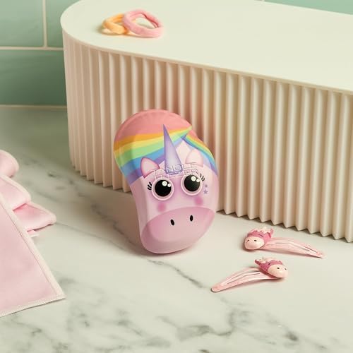Tangle Teezer Original Detangler Mini Hair Brush for Kids, Rainbow Unicorn - Image 6