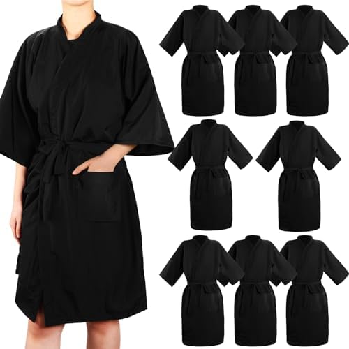 Toulite 8 Pcs Salon Client Gown Robe Cape, Hair Salon Robe Smock for Client by Toulite