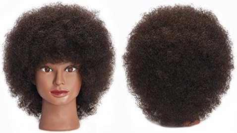 10 inch 100% Afro Human Hair Mannequin Head for Hairdresser - Image 5