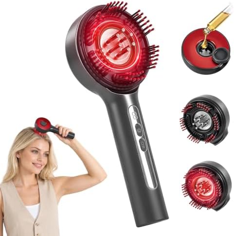 Red Light Hair Brush, Hair Oil Applicator and Laser Therapy Scalp Massager by MrBBox