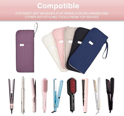 KarSyon Hair Tools Organizer Travel Case Hot Tool Heat Resistant Mat 2 in 1 - Image 6