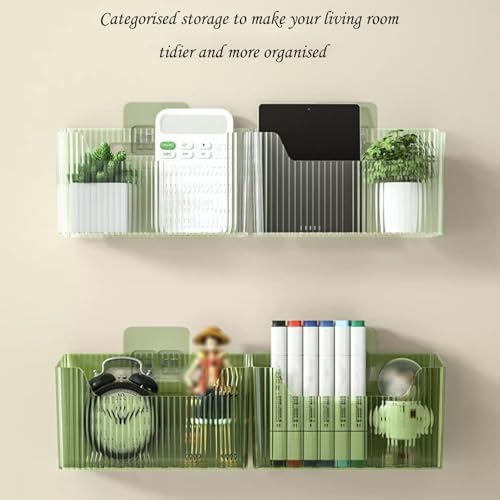 Lae Nuvole Adhesive Cabinet Door Organizer, 2 Pack Wall Shower Caddy, Green - Image 2