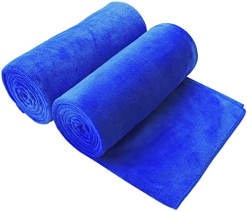 JML Microfiber Bath Sheet Towels Set, 2 Pack, 40" x 80", Dark Blue by JML