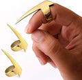 Quick Braid Aid Finger Parting Tool & Sectioning Set - Stainless Steel Braiding Tools for Durable Wig & Hair Extensions Installation, Beader (2pcs Gold) by MyLashToolsByCrossEdge