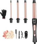 Curling Iron Set 4 in 1 Curling Wand with 0.35"-1.25" Ceramic Barrels by JAETON