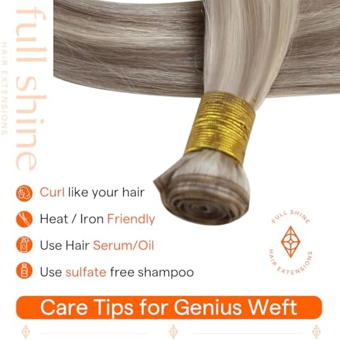 Full Shine Genius Weft Hair Extensions Human Hair Add Length 20 Inch 80g - Image 6
