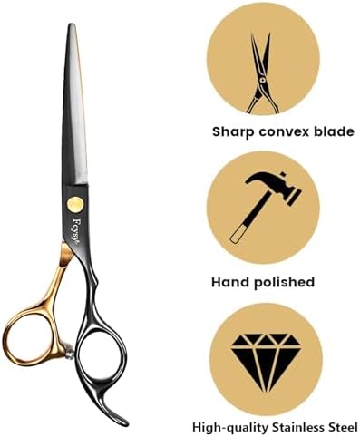 Fcysy Professional Barber Scissors Kit - Thinning Shears for Texturizing Hair Cuts, Salon & Wig Scissors Set for Women & Men - Image 3