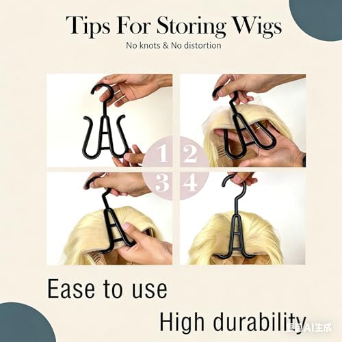 builson 6PCS Anti-Static Wig Storage & Care,wig stand hair extension holder wig bags storage with hanger Dust-Proof wig organizer for multiple wigs travel case & Accessories (pink, 6PCS(23.5inch)) - Image 6