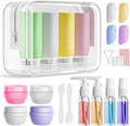 Muslish 21 Pack Leak Proof Silicone Travel Bottles Set, TSA Approved Containers for Toiletries, Travel Size Accessories and Shampoo Conditioner Bottles with Toiletry Bag (BPA Free) by MUSLISH
