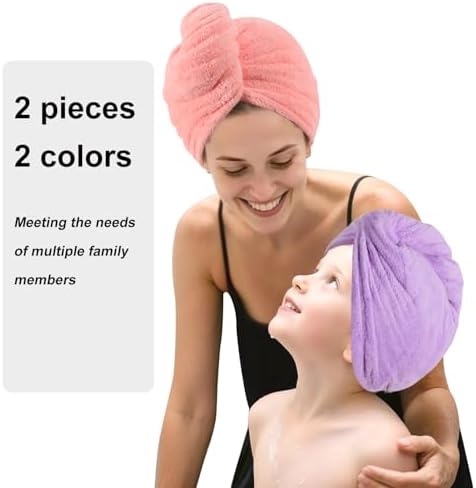 Microfiber Hair Drying Towel Wrap,Hair Turbans Towel for Wet Hair - Image 6