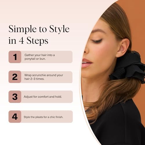 Kitsch Pleated Scrunchie for Women - 1pc - Image 7