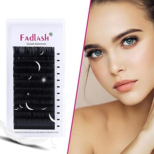 Eyelash Extension Supplies Classic Lash Extensions Mixed Tray Professional Black Eyelash Singles 0.10 0.15 0.20 0.25 Diameter Avalible (0.20-C, 19mm) - Image 3