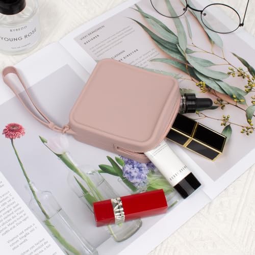 Silicone Mini Makeup Bag Pouch for Purse, Small Cosmetic Travel Bag Zipper Pouch Waterproof Cute Coin Purse Portable Makeup Storage Bag Travel Toiletry Organizers Bag for Women Girls - Image 2