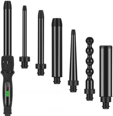 PARWIN PRO BEAUTY 7 in 1 Curling Iron Wand Set,Dual Voltage Curling Wand by PARWINPROBEAUTY