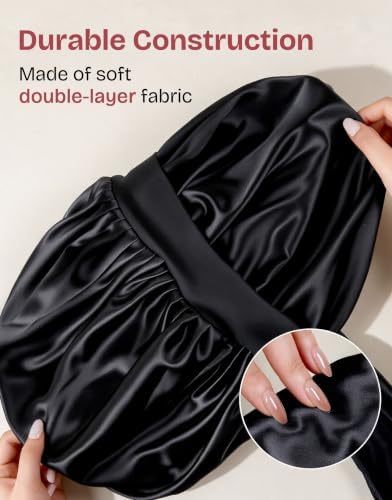 EverFoams Satin Curly Hair Bonnet for Sleeping Anti-Frizz - Image 3