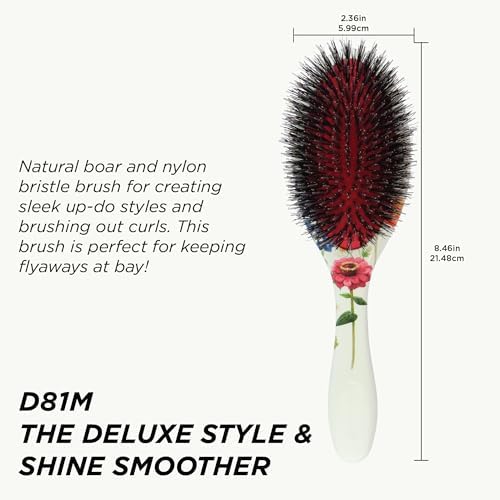 Denman Boar Bristle Hair Brush – Smoothing & Shine Enhancing for Slick Back Styles, Curl Defining & Detangling. Natural Bristles for all Hair Types for Women & Men - Image 2
