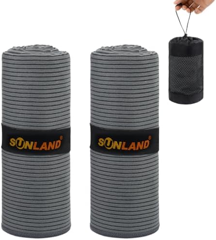 SUNLAND Microfiber Gym Bath Towels for Men Women 24x48In by SUNLAND