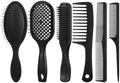 6 Pieces Detangling Styling Comb Set for Women and Men - For Straight, Curly Hair by auroray