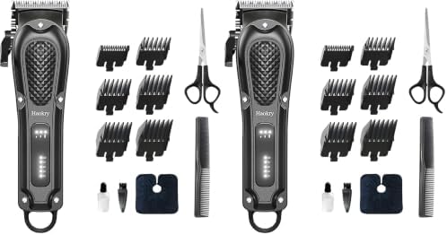 Haokry Hair Clippers for Men Professional - Cordless&Corded Barber Clippers for Hair Cutting & Grooming Rechargeable Beard Trimmer (Pack of 2) by Haokry