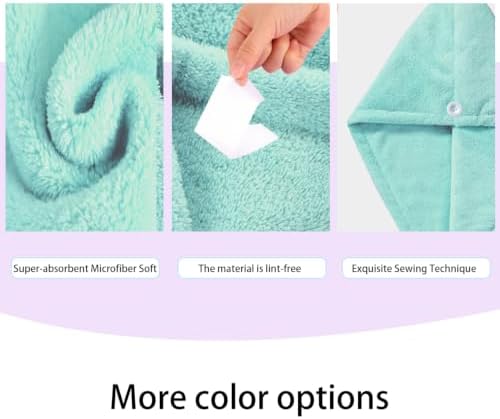 Microfiber Hair Drying Towel Wrap,Hair Turbans Towel for Wet Hair - Image 4