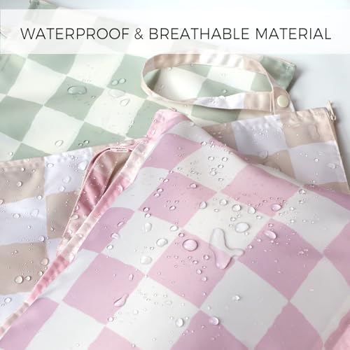 RelaxScene Wet Dry Bags Water Resistant - 2 Pack Reusable Waterproof Wet Dry Bag for Swimsuits & Baby Clothes - Leakproof Storage Pouch Bag for Travel & Baby Diaper - Travel Laundry Daycare Bags - Image 4