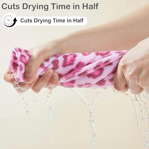 Microfiber Hair Towel Wrap for Kids Girls, Quick Dry Towel, 2 Pack - Image 2