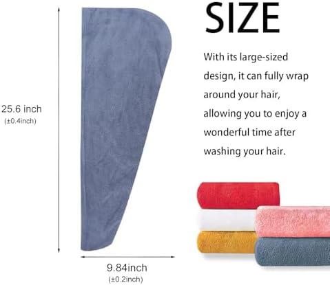 Microfiber Hair Drying Towel Wrap,Hair Turbans Towel for Wet Hair - Image 3