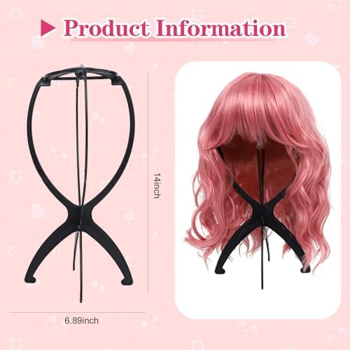 Portable Wig Stand Holder for Multiple Wigs, Black 2 Pack - Image 2