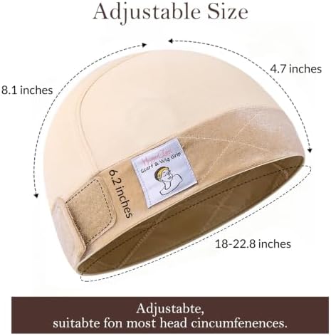 Velvet Non Slip Wig Grip Cap for Women, Modal Cotton, 1 Pack - Image 2
