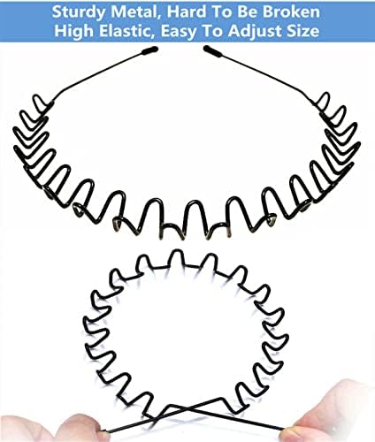 bodbop Metal Hair Band for Men Headband Sports Hairband Non Slip Women Hoop - Image 2