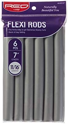Red by Kiss Flexi Rods - Heatless Hair Curler for 90S Glamorous Bouncy Curls Beach Waves, No Slips, Sleep Styler (7" Length, 11/16" Diameter) by REDbyKISS