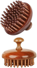 Fine teeth wood comb | wooden scalp massager hair growth by sanlusan