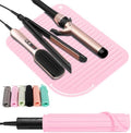 2 Pack Heat Resistant Mat Large Silicone Hot Hair Tools Holder for Curling Irons Flat Iron Hair Styling Tools Mat Portable Vanity Pad by Quccefods