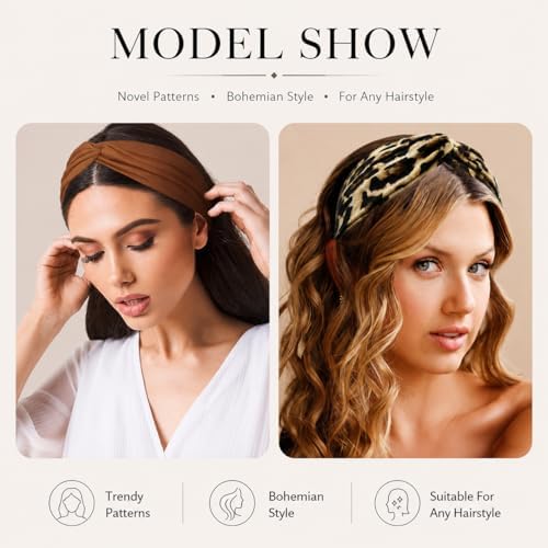 Kachanaa 12 Pack Headbands for Women,Elastic Headbands Non Slip Workout Yoga Sport Hair Bands for Women’s Hair Accessories - Image 4