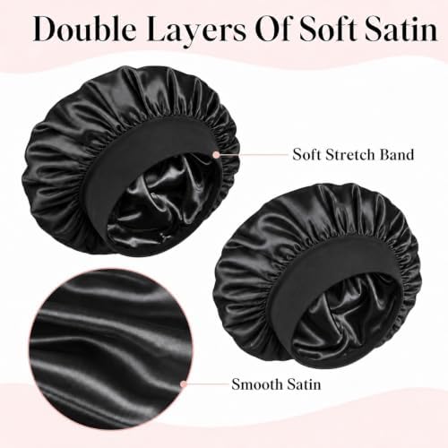 Yanideer 2 Pack Satin Bonnet for Sleeping Double Layer - Image 3