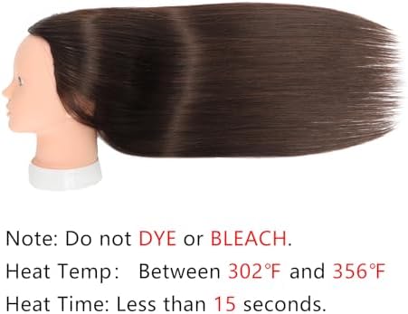 Opini Mannequin Head 80% Real Human Hair 26-28" Doll Head for Hair Styling - Image 6