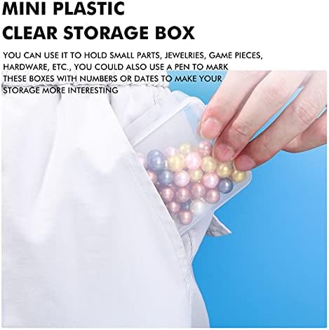 Jetec 6 Pieces Small Clear Plastic Storage Box, 2.5 x 2.5 x 1.6 Inch - Image 4