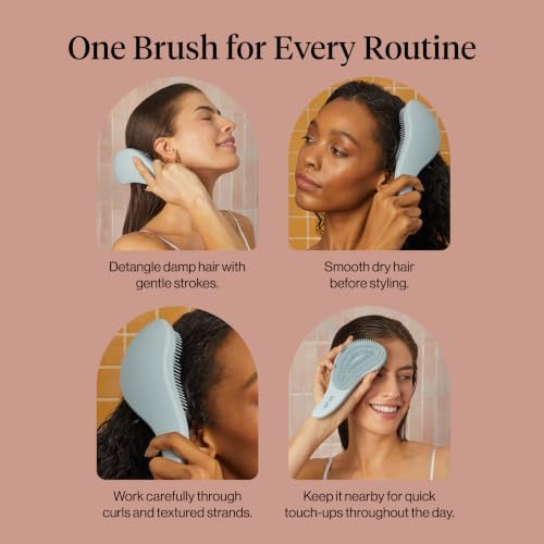 Kitsch Detangler Brush – Gentle Curly Hair Brush All Hair Types - Haze Blue - Image 6