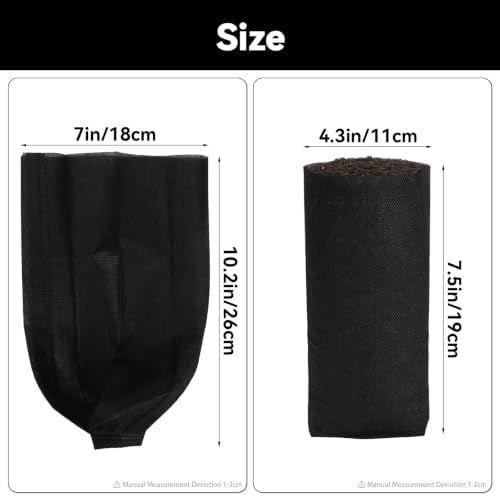 Fabric Grow Bags - 7x10 inches Black Plant Grow Bags, 50pcs - Image 3