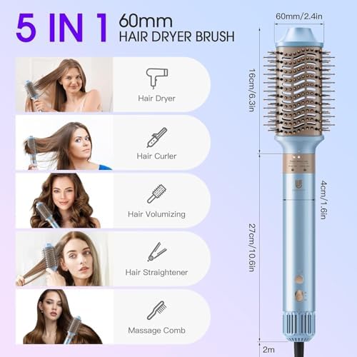 Hot Air Styler, Blow Dryer Brush with Negative Ionic, Auto Hair Wrap Curling Irons Airflow Hair Curlers, Multi Styler for Volumizing, Straight, Wavy, Curly Hair - Image 5