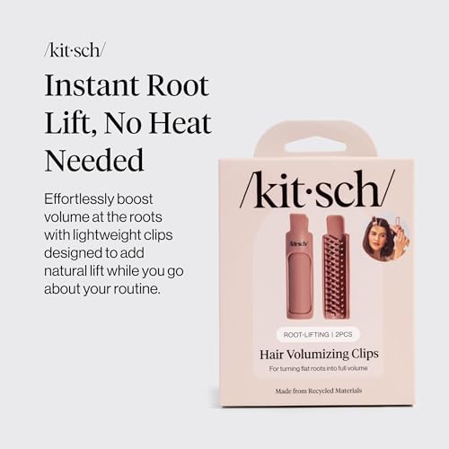 Kitsch Volumizing Hair Clips For Styling for Women - 2pc Terracotta - Image 2